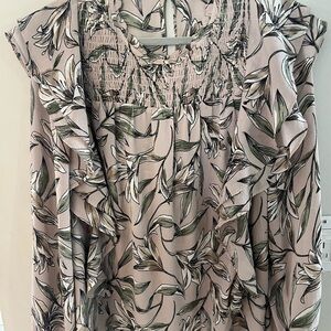 RW&CO. Floral Blouse in Pink and Green